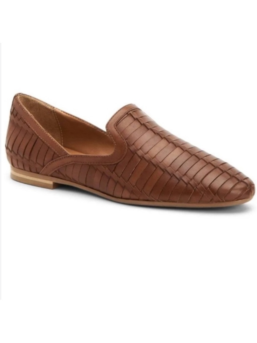 Aquatalia Women’s Leather Loafer Marisa Caramel 6 Summer Casual Chic Huarache